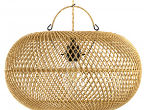 Wholly Pendant Ceiling bamboo lamp Natural Modelo 3D