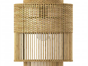The Colonial Pendant Bamboo lamp Bazar Bizar 3D Model