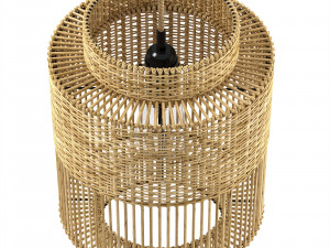 The Colonial Pendant Bamboo lamp Bazar Bizar Modelo 3D