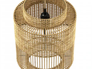 The Colonial Pendant Bamboo lamp Bazar Bizar 3D Model
