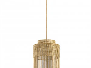 The Colonial Pendant Bamboo lamp Bazar Bizar 3D Model