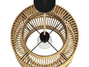 The Colonial Pendant Bamboo lamp Bazar Bizar 3D Model