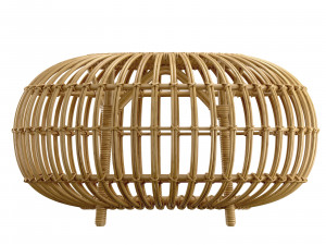 Pouf en rotin OTTOMAN de Sika Design 3D Model