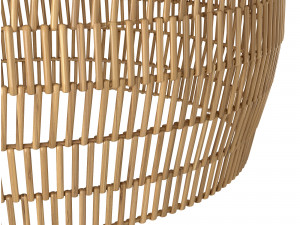 Couleur Locale Namar roped rattan spherical lamp Modello 3D