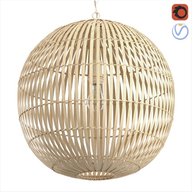 Kenroy Moon 1 Light Pendant with Tan Finish 3D Модель .c4d .max .obj .3ds .fbx .stl .blend 