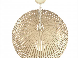 Kenroy Moon 1 Light Pendant with Tan Finish 3D Model