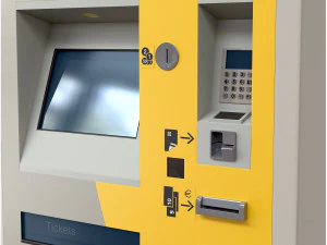 Biletomat ticket validation card payment machine 3D Model