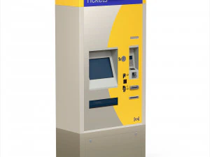 Biletomat ticket validation card payment machine 3D Model