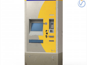 Biletomat ticket validation card payment machine aged 3D Model