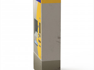 Biletomat ticket validation card payment machine aged 3D Model