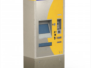 Biletomat ticket validation card payment machine aged 3D Model