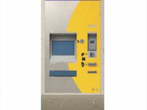 Biletomat ticket validation card payment machine aged 3D Model