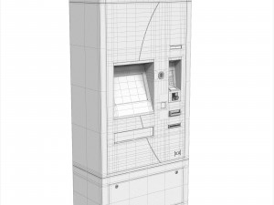 Biletomat ticket validation card payment machine aged 3D Model