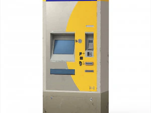 Biletomat ticket validation card payment machine aged 3D Model