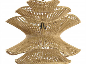 Made Goods Bamboo wicker Alondra Chandelier Model 3D