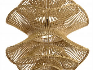 Made Goods Bamboo wicker Alondra Chandelier Modelo 3D