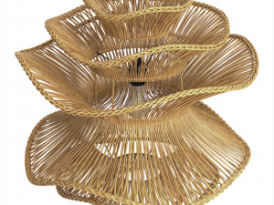 Made Goods Bamboo wicker Alondra Chandelier Modelo 3D