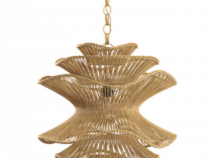 Made Goods Bamboo wicker Alondra Chandelier Modelo 3D