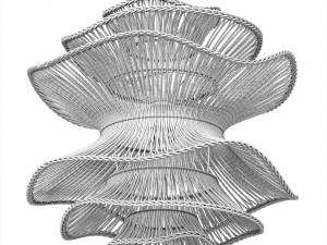 Made Goods Bamboo wicker Alondra Chandelier Modelo 3D