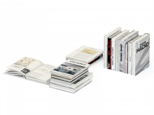 Set of books 6 books and open version 3D Model