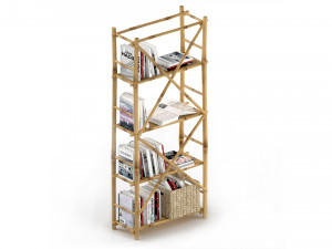 Natural Bamboo bookshelf store 3D-Modell