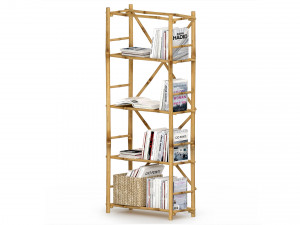 Natural Bamboo bookshelf store 3D-Modell