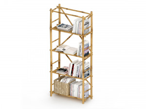 Natural Bamboo bookshelf store 3D-Modell