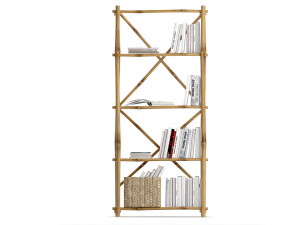 Natural Bamboo bookshelf store 3D-Modell