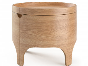 Octavia cabinet nightstand loft furniture round little minimalistic simple design oval cu Modelo 3D