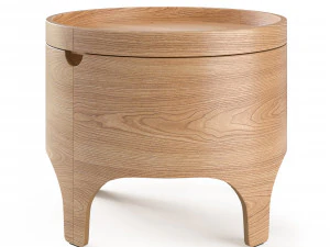Octavia cabinet nightstand loft furniture round little minimalistic simple design oval cu 3D Model