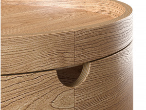 Octavia cabinet nightstand loft furniture round little minimalistic simple design oval cu Modelo 3D
