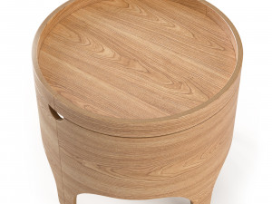Octavia cabinet nightstand loft furniture round little minimalistic simple design oval cu Modelo 3D