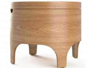 Octavia cabinet nightstand loft furniture round little minimalistic simple design oval cu Modelo 3D