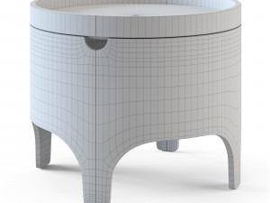Octavia cabinet nightstand loft furniture round little minimalistic simple design oval cu Modelo 3D