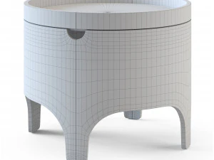 Octavia cabinet nightstand loft furniture round little minimalistic simple design oval cu 3D Model
