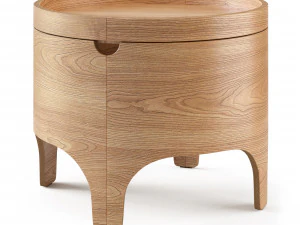 Octavia cabinet nightstand loft furniture round little minimalistic simple design oval cu 3D Model