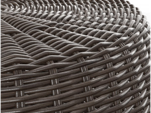Resin Wicker Footstool Ottoman 3D Model
