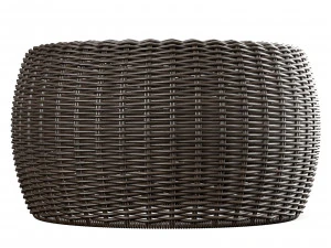 Resin Wicker Footstool Ottoman 3D Model