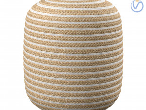 Round Pouf fait a la main 3D Model