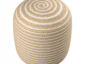 Round Pouf fait a la main 3D Model