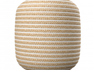 Round Pouf fait a la main 3D Model
