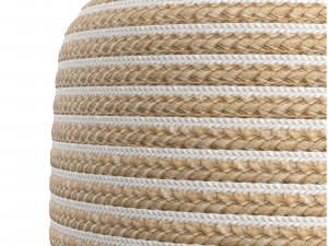 Round Pouf fait a la main 3D Model