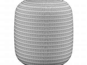 Round Pouf fait a la main 3D Model