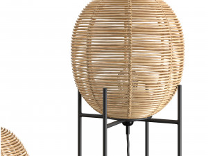 Wicker bulb Sari floor table lamp 3D Model