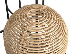 Wicker bulb Sari floor table lamp 3D Model