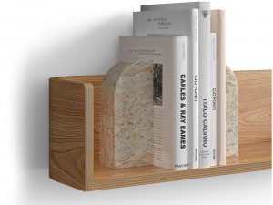 Wooden shelf Octavia with decor 3Dモデル
