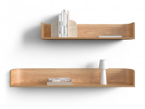 Wooden shelf Octavia with decor 3Dモデル