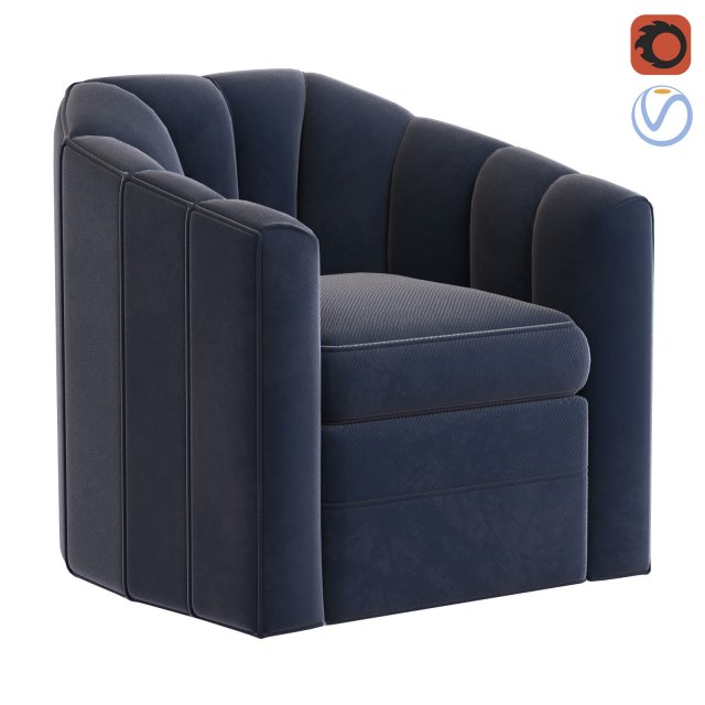 SWIVEL CHAIR DELANCEY Eichholtz 3D-Modell .c4d .max .obj .3ds .fbx .stl .blend 