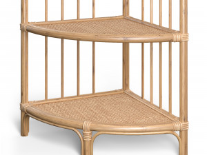 Kantha rattan corner shelf 3D Model