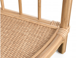 Kantha rattan corner shelf 3D Model